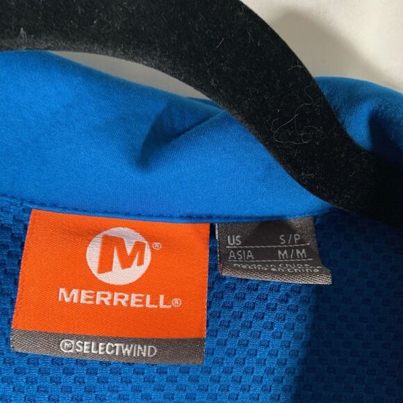 Merrell Jacket Men’s Small Blue Full Zip Long Sleeve Running Collared - Picture 2 of 11